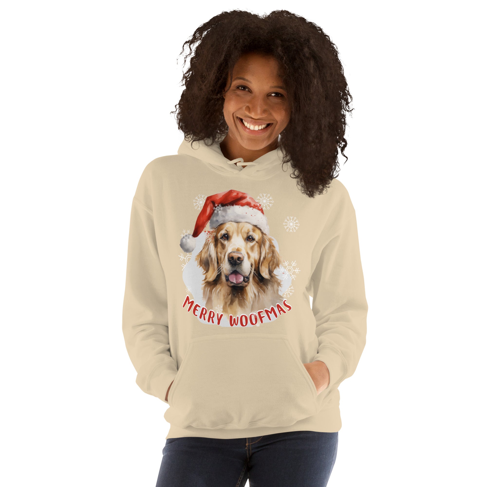 Unisex Hoodie Golden Retriever - Merry Woofmas