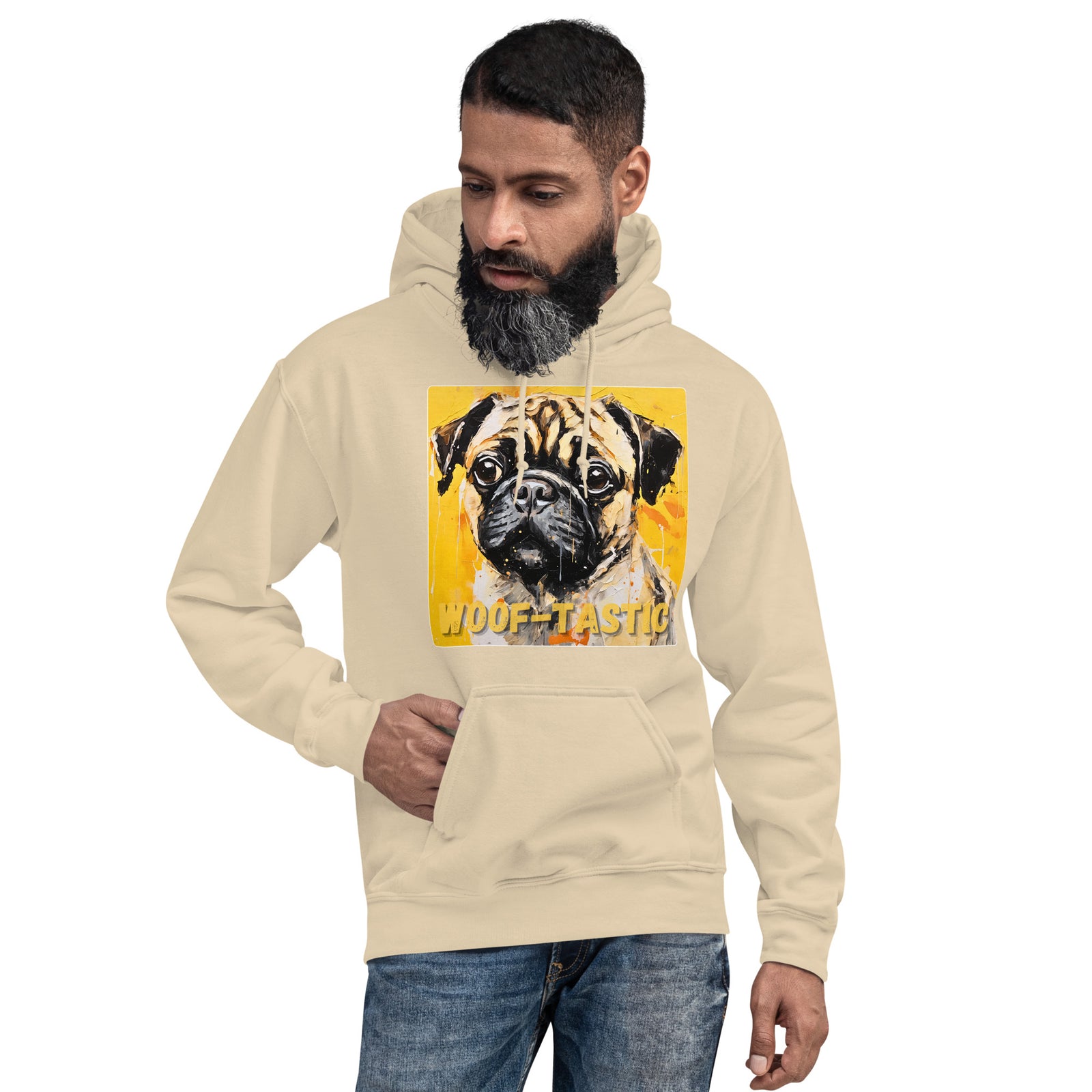 Unisex Hoodie, Woof-tastic Pug