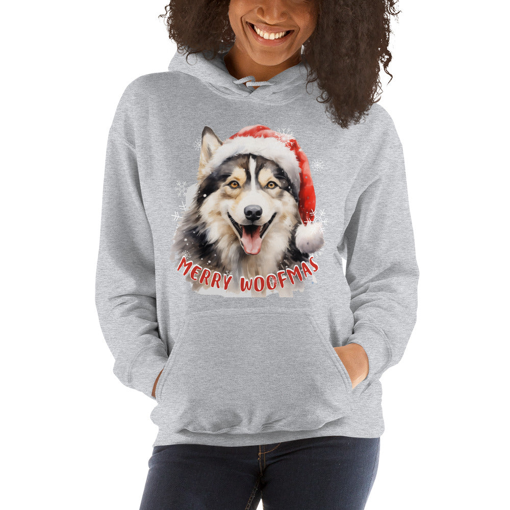 Unisex Hoodie Siberian Husky - Merry Woofmas
