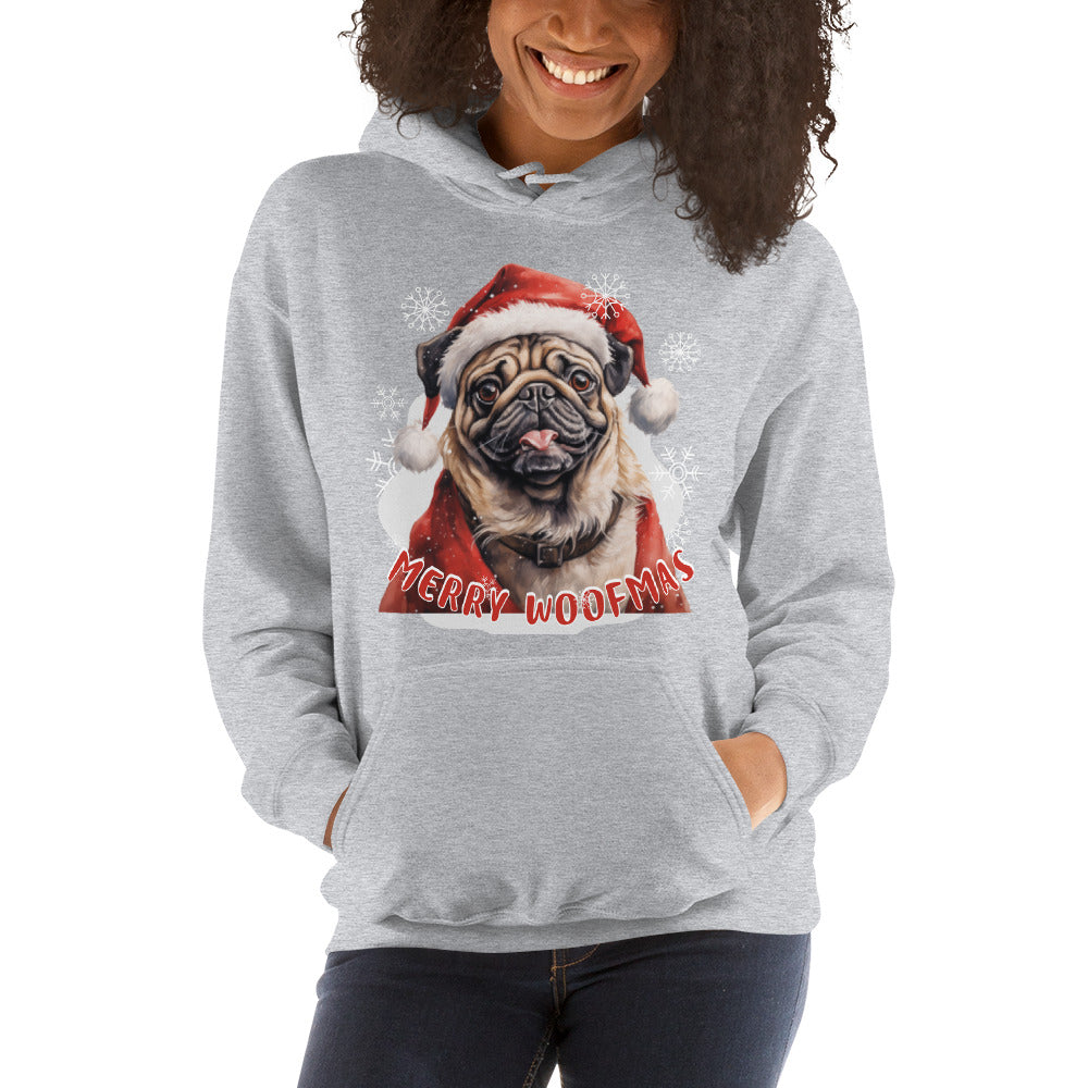 Unisex Hoodie Pug - Merry Woofmas