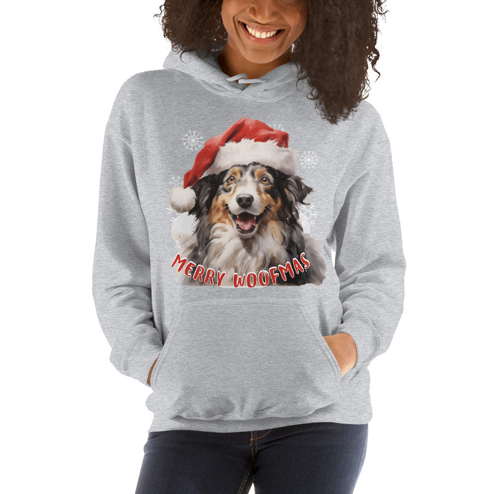 Unisex Hoodie Border Collie - Merry Woofmas