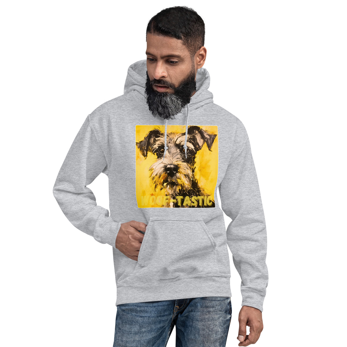 Unisex Hoodie, Woof-tastic Miniature Schnauzer