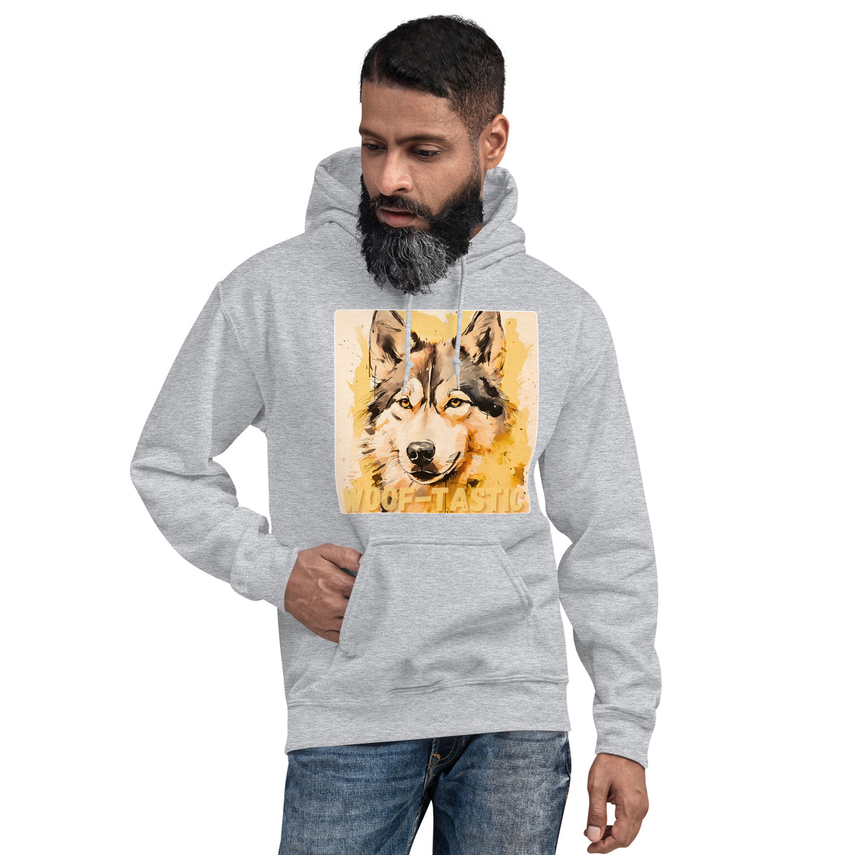 Unisex Hoodie, Woof-tastic Siberian Husky