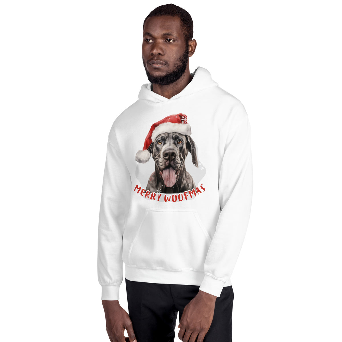 Unisex Hoodie Great Dane - Merry Woofmas