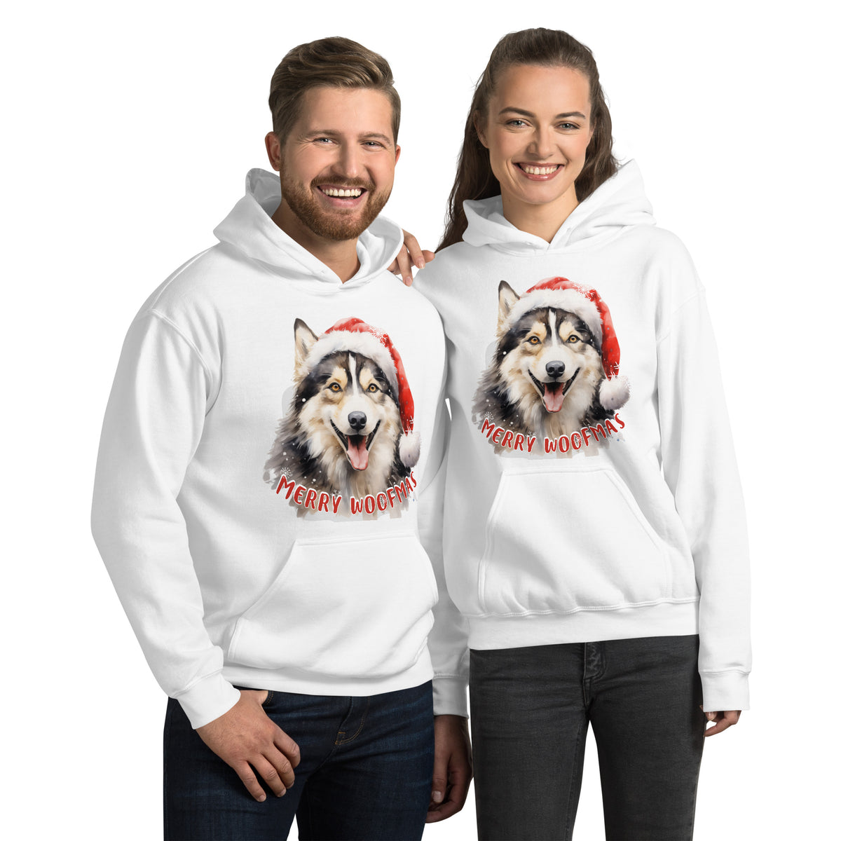 Unisex Hoodie Siberian Husky - Merry Woofmas