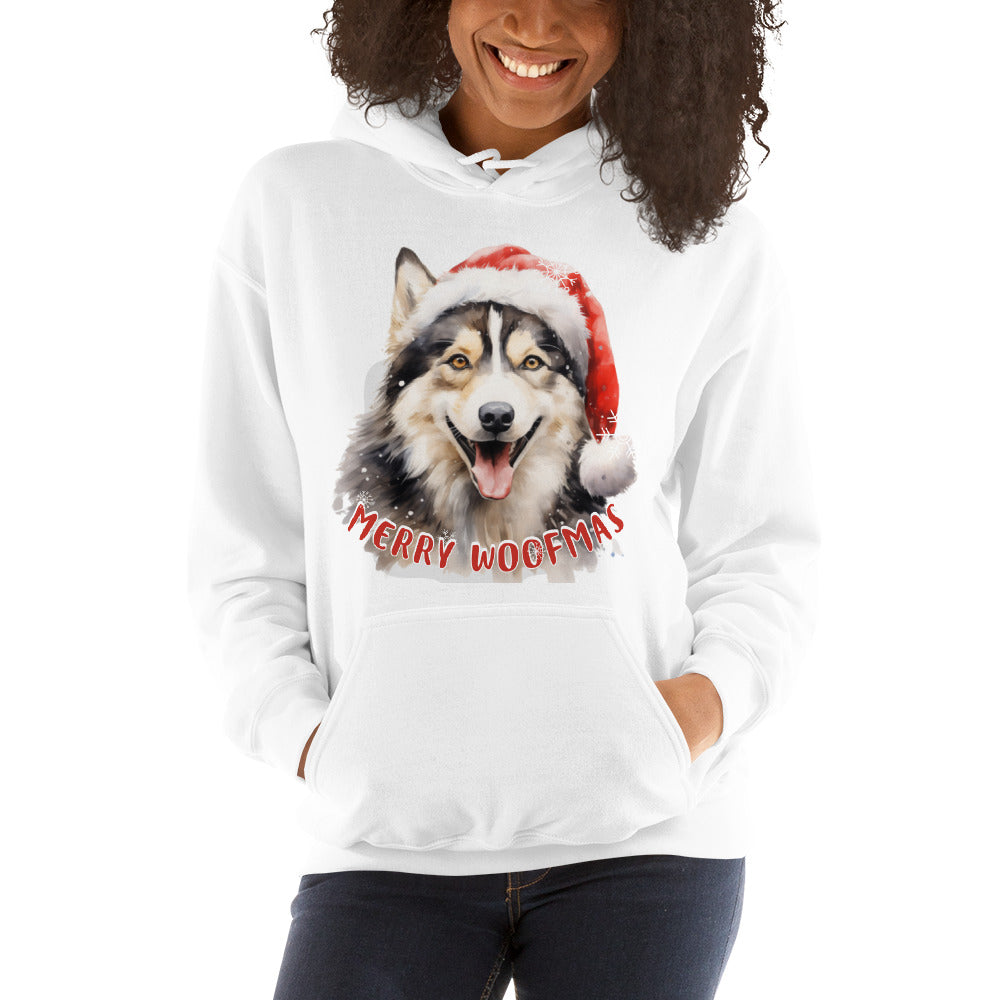 Unisex Hoodie Siberian Husky - Merry Woofmas