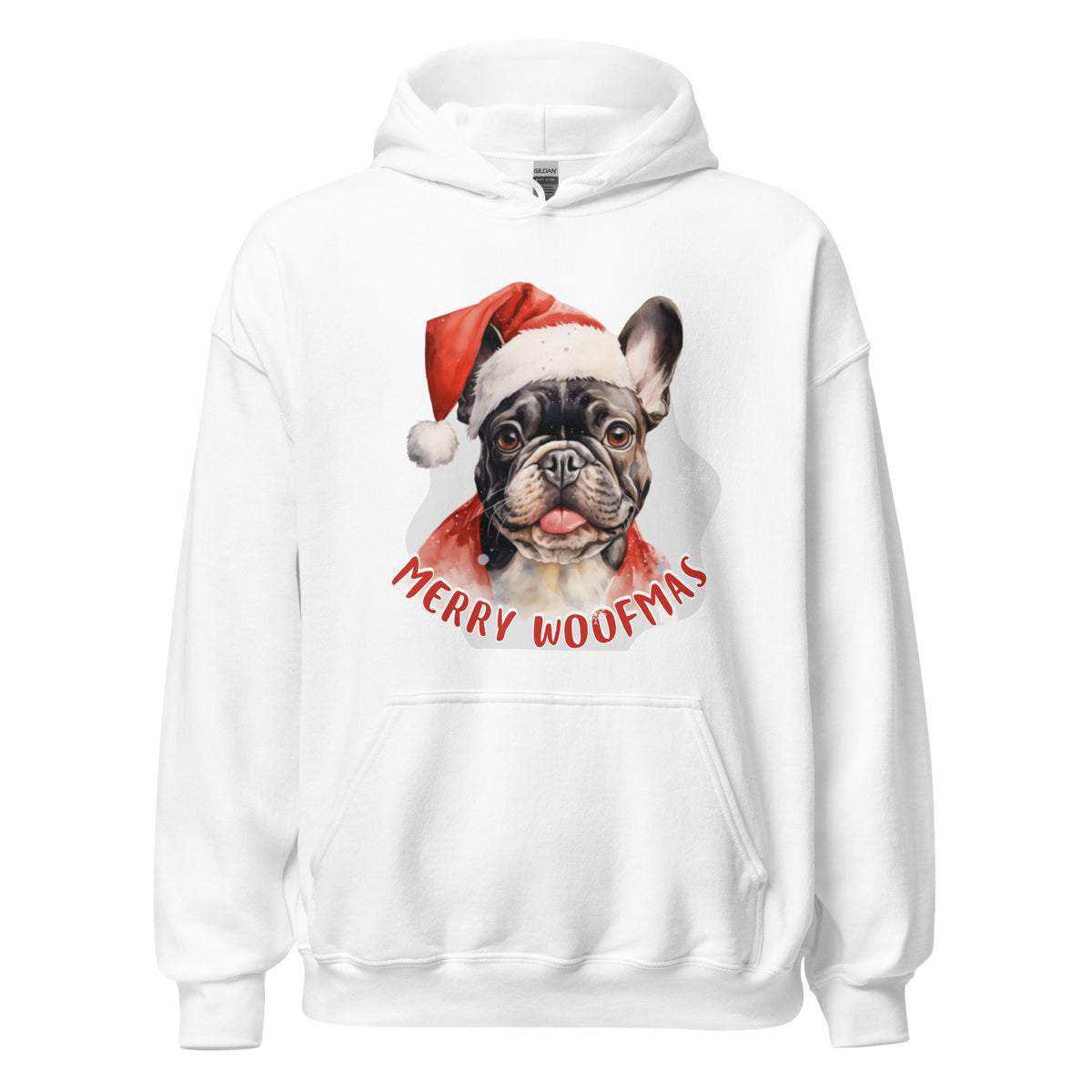 Unisex Hoodie French Bulldog - Merry Woofmas