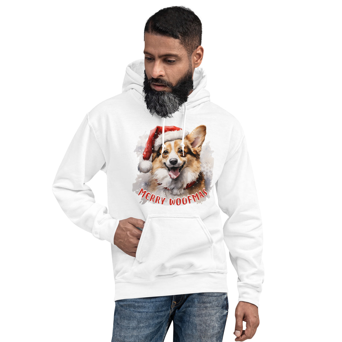 Unisex Hoodie Pembroke Welsh Corgi - Merry Woofmas