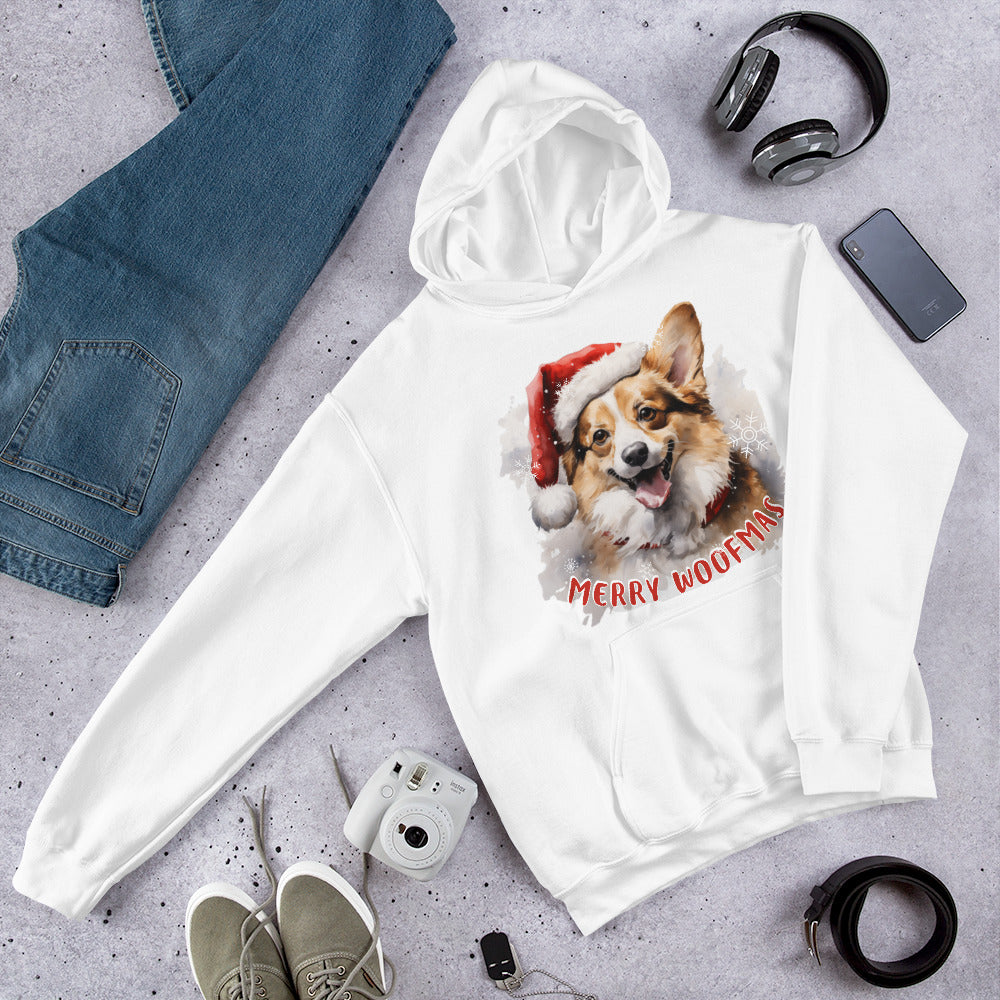 Unisex Hoodie Pembroke Welsh Corgi - Merry Woofmas