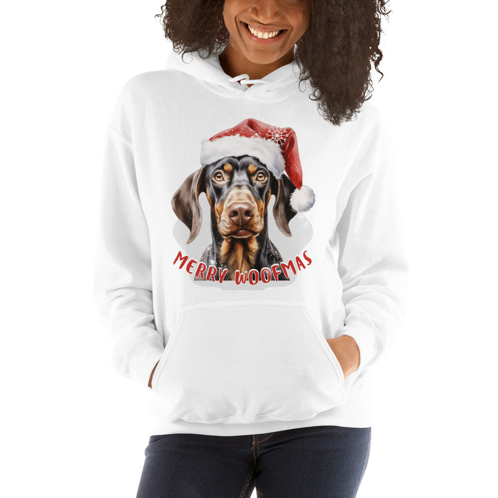 Unisex Hoodie Doberman - Merry Woofmas