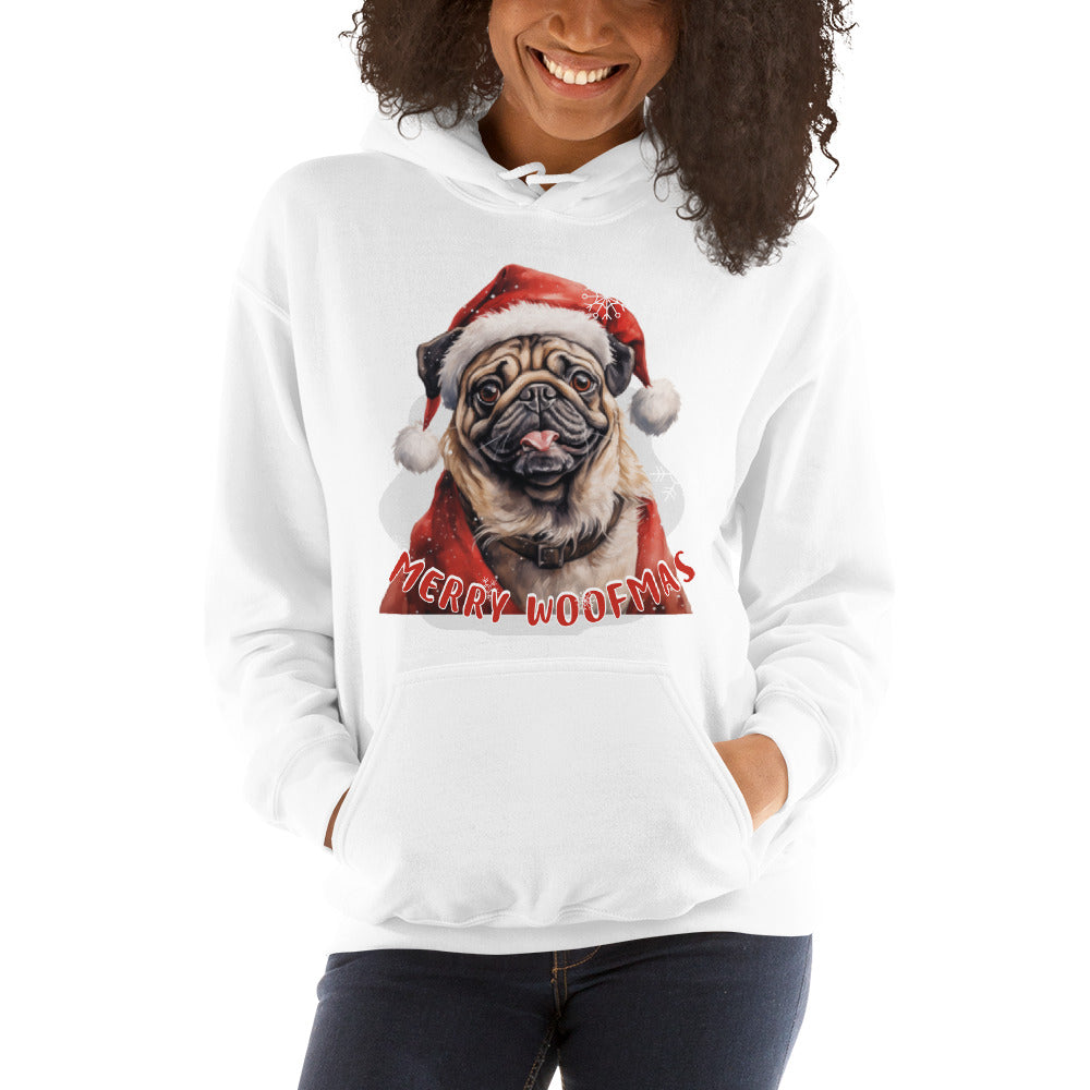 Unisex Hoodie Pug - Merry Woofmas