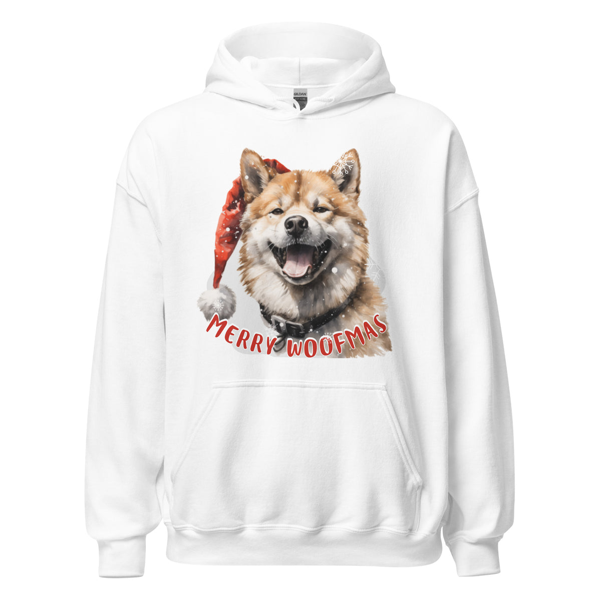 Unisex Hoodie Akita - Merry Woofmas