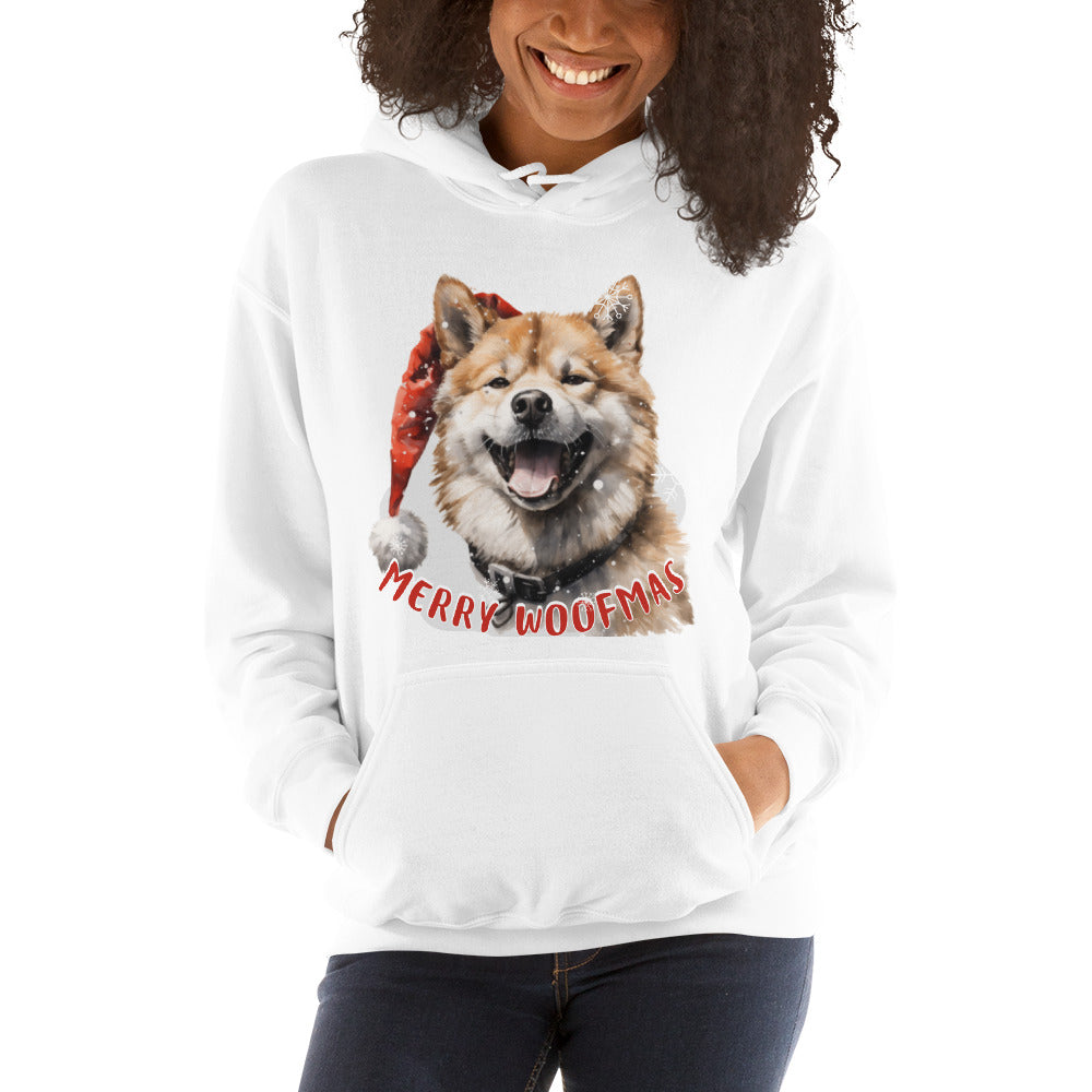 Unisex Hoodie Akita - Merry Woofmas