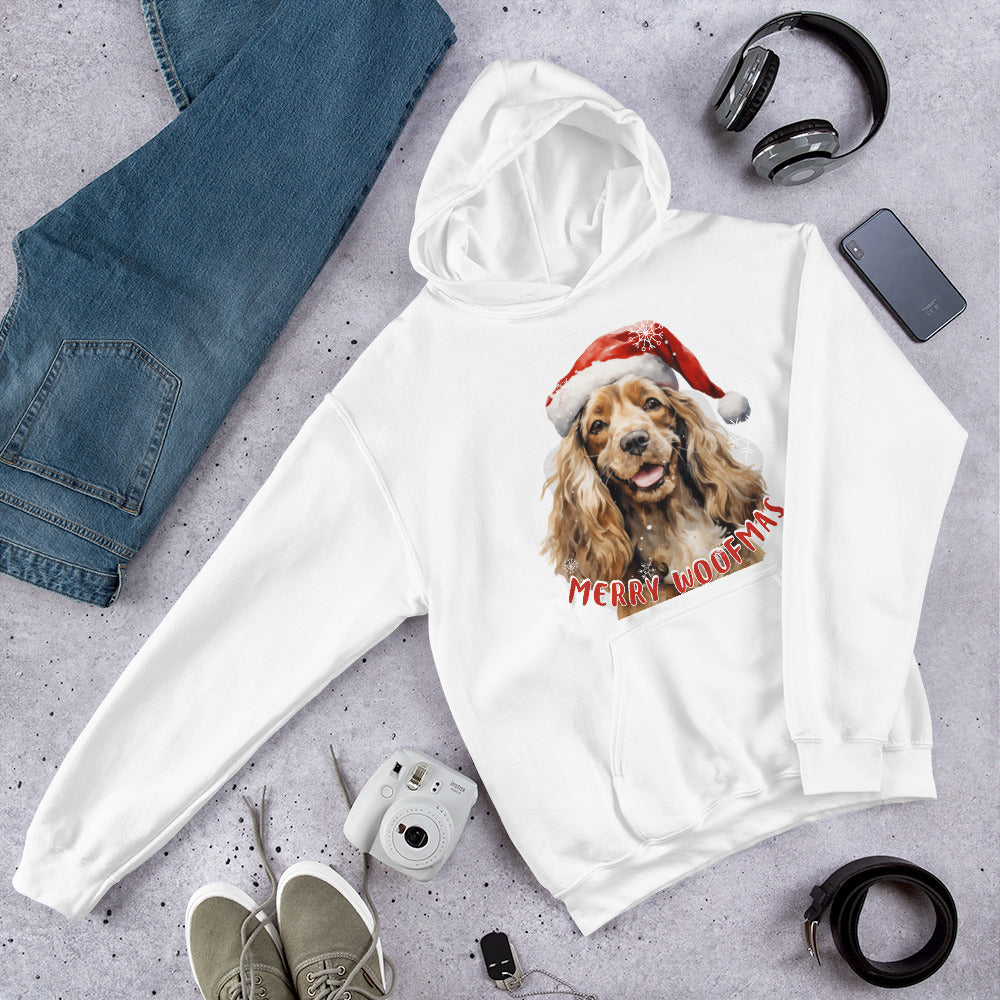 Unisex Hoodie Cocker Spaniel - Merry Woofmas