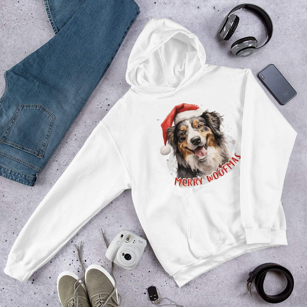 Unisex Hoodie Australian Shepherd - Merry Woofmas