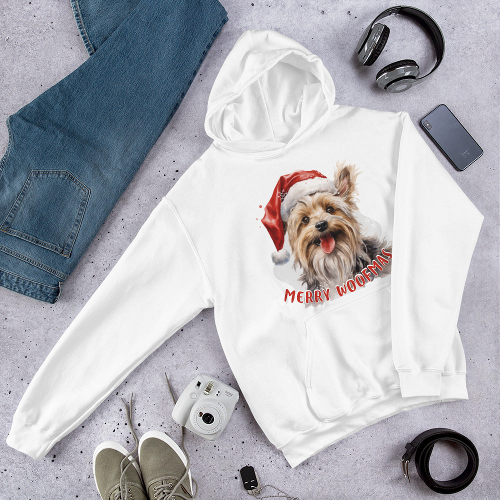 Unisex Hoodie Yorkshire Terrier - Merry Woofmas