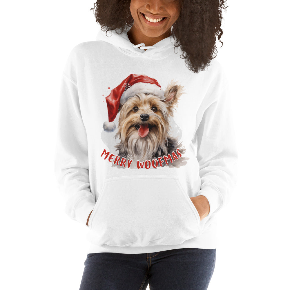 Unisex Hoodie Yorkshire Terrier - Merry Woofmas