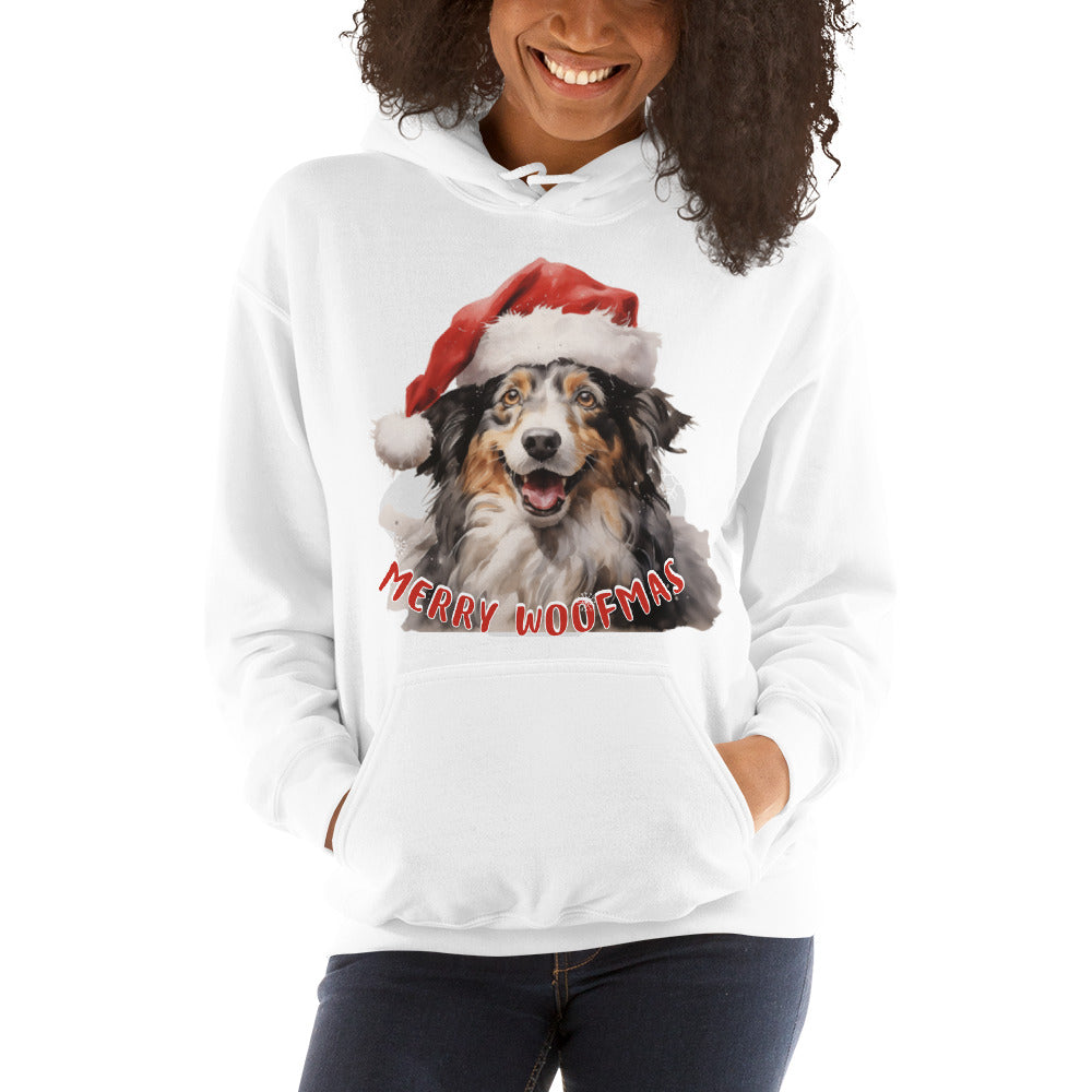 Unisex Hoodie Border Collie - Merry Woofmas