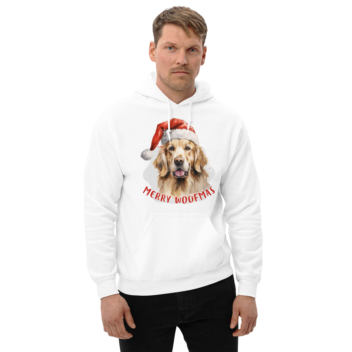 Unisex Hoodie Golden Retriever - Merry Woofmas