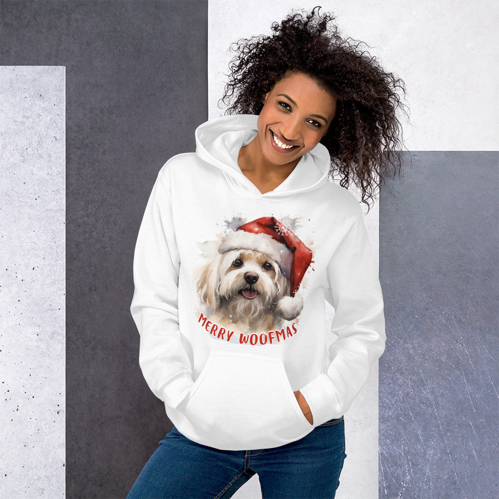 Unisex Hoodie Maltese - Merry Woofmas