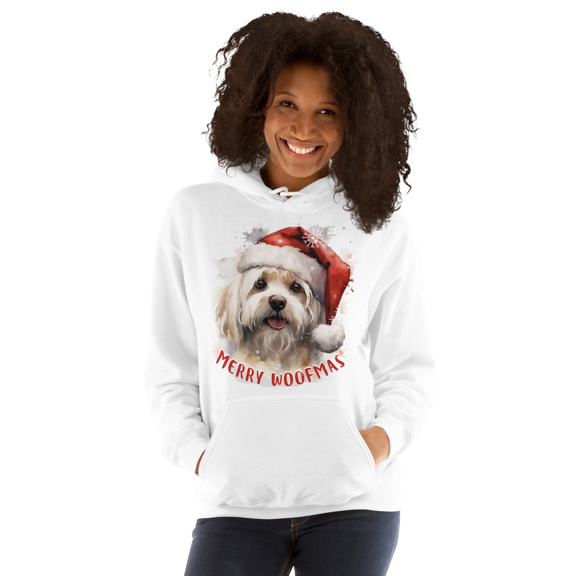 Unisex Hoodie Maltese - Merry Woofmas