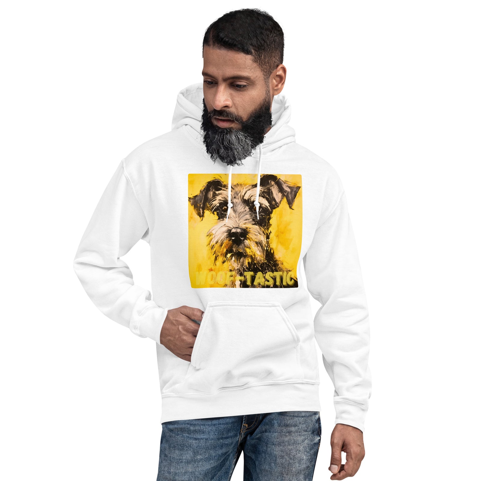 Unisex Hoodie, Woof-tastic Miniature Schnauzer