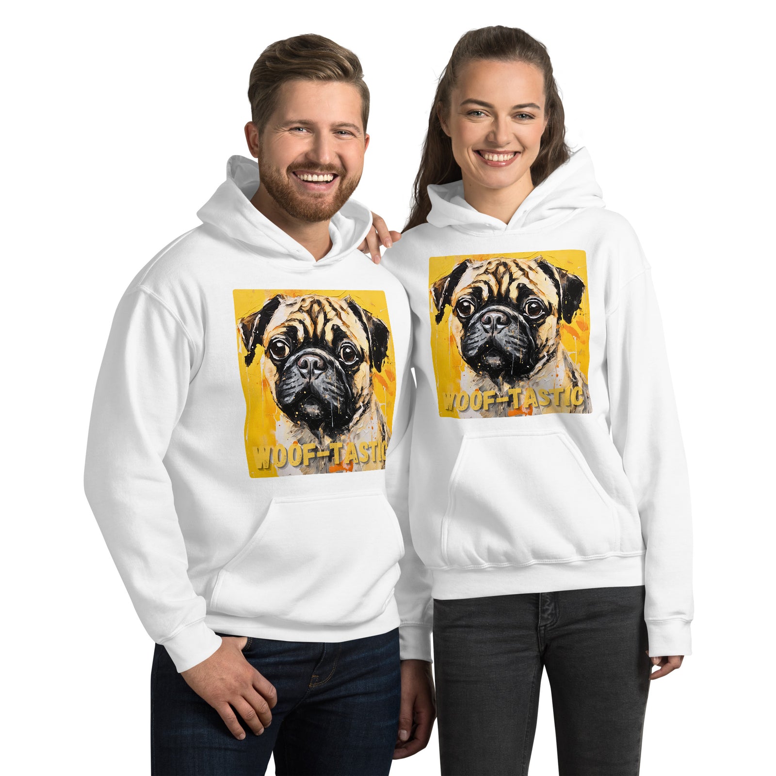 Unisex Hoodie, Woof-tastic Pug