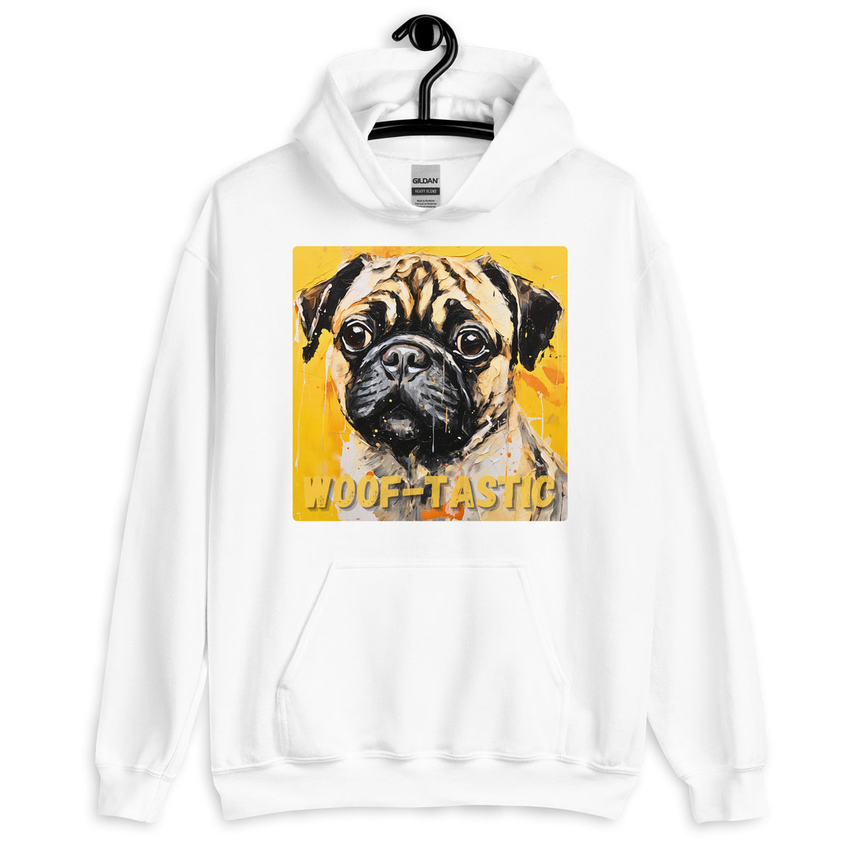 Unisex Hoodie, Woof-tastic Pug