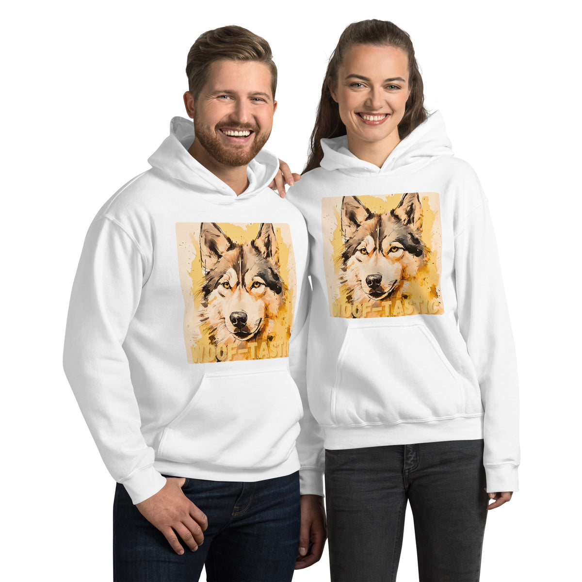 Unisex Hoodie, Woof-tastic Siberian Husky