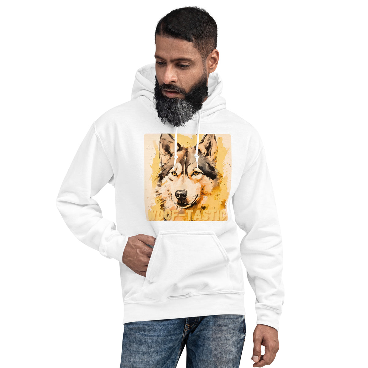Unisex Hoodie, Woof-tastic Siberian Husky