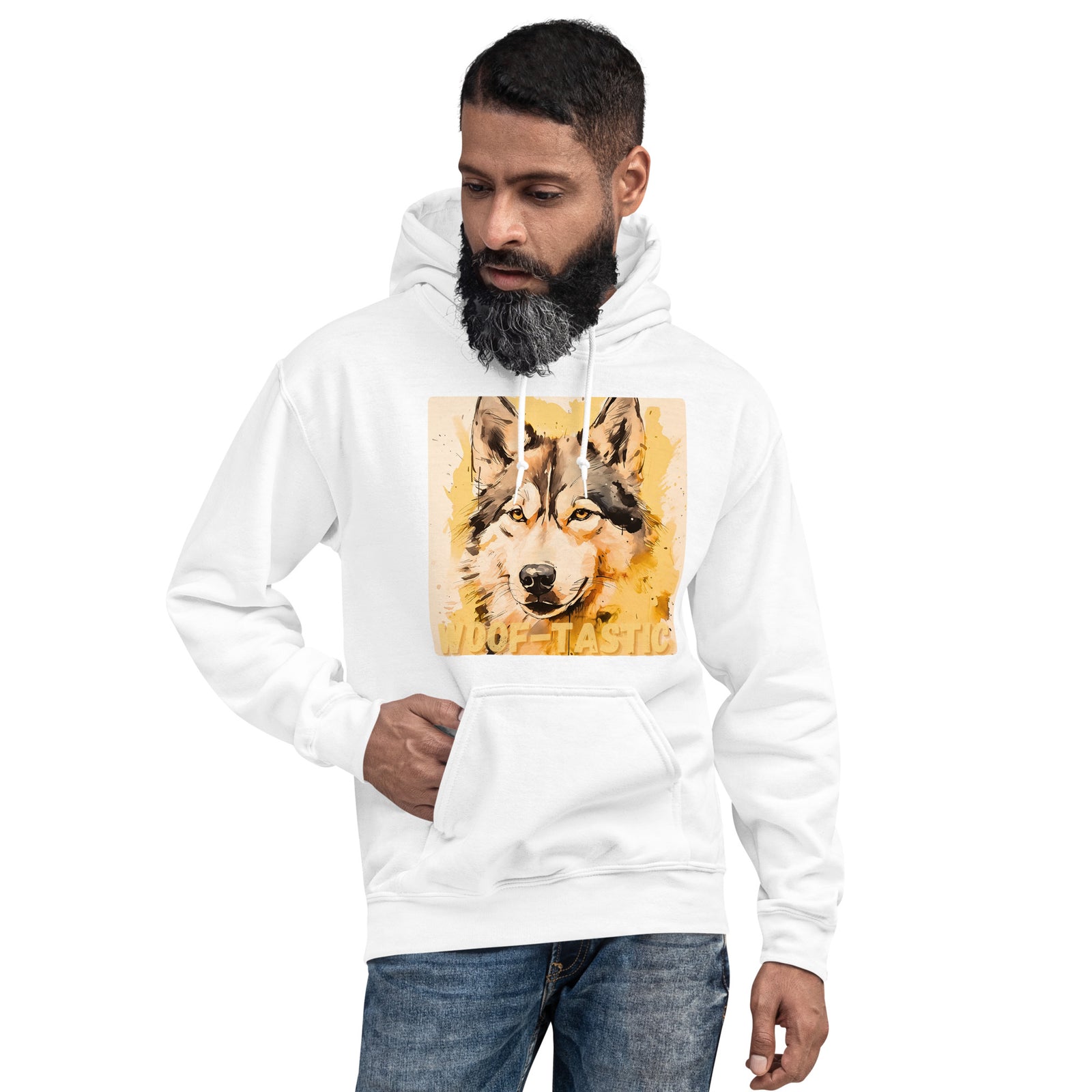 Unisex Hoodie, Woof-tastic Siberian Husky