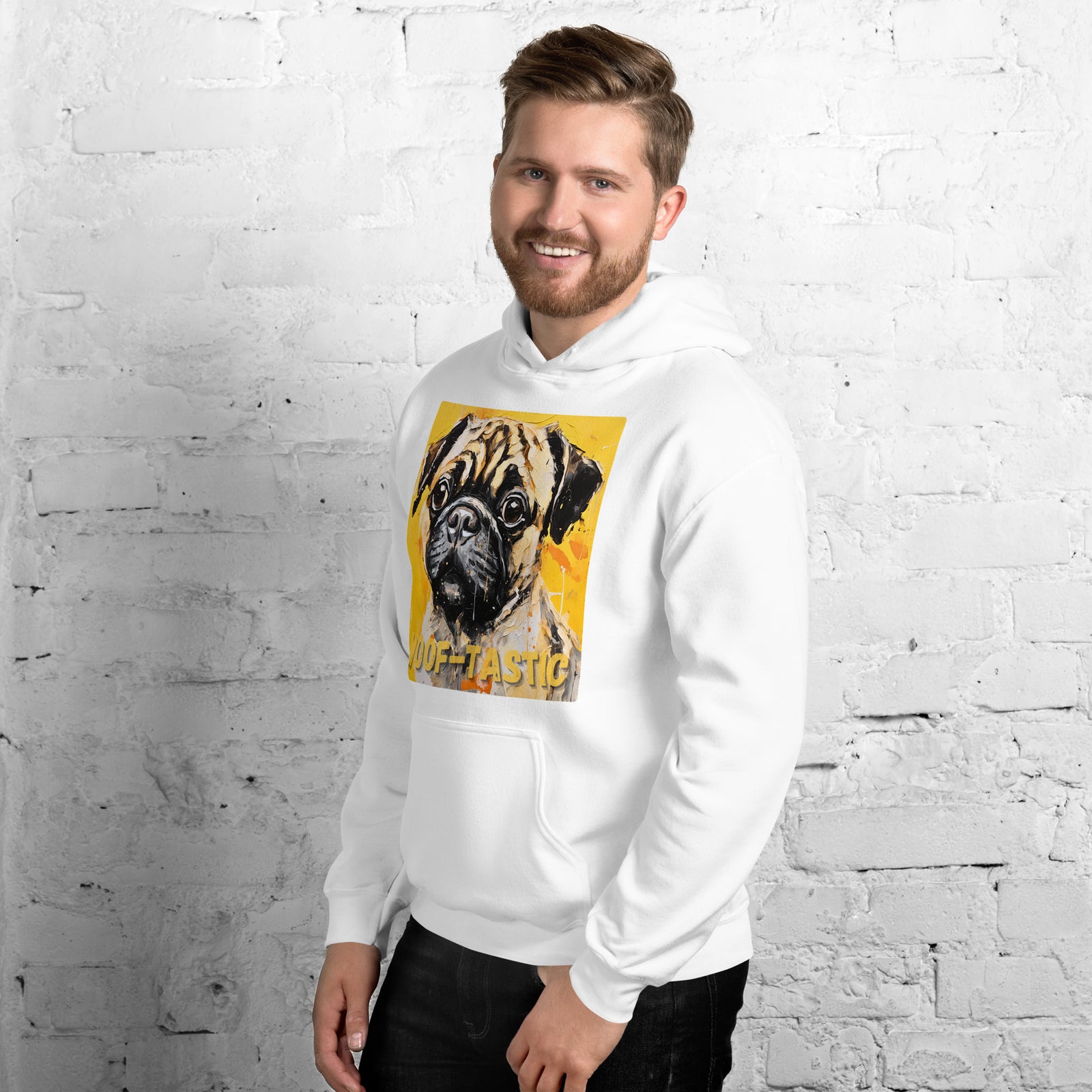 Unisex Hoodie, Woof-tastic Pug