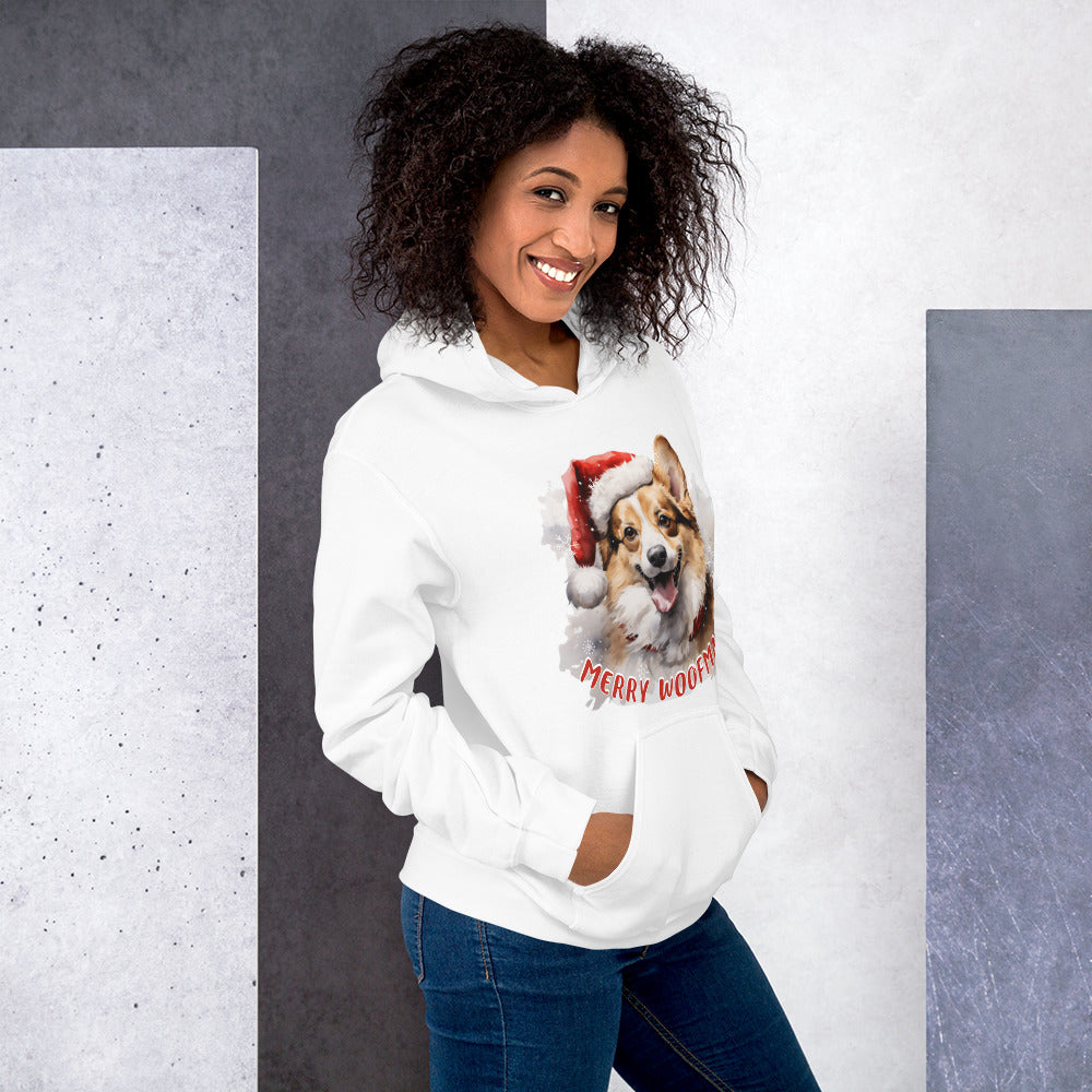 Unisex Hoodie Pembroke Welsh Corgi - Merry Woofmas