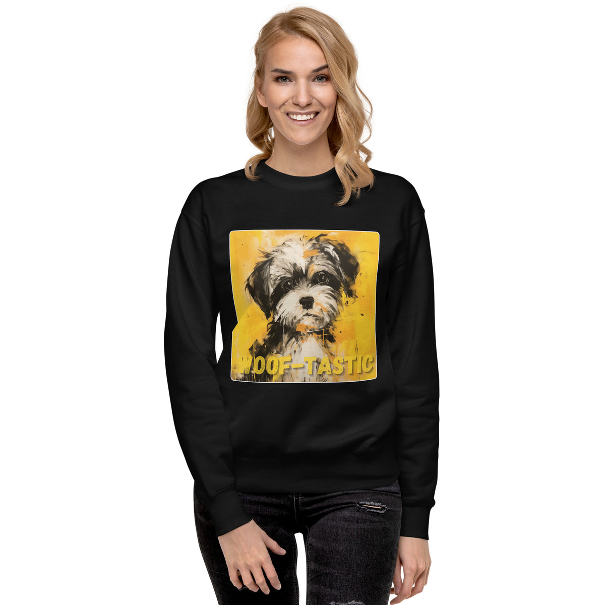Unisex Premium Sweatshirt - Woof-tastic - Shih Tzu