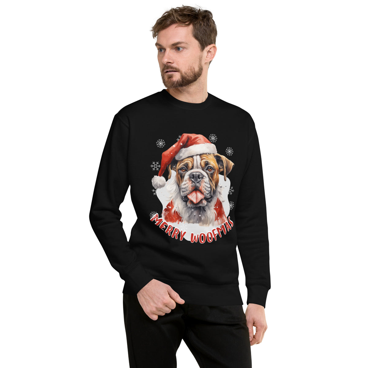 Unisex Premium Sweatshirt Boxer - Merry woofmas