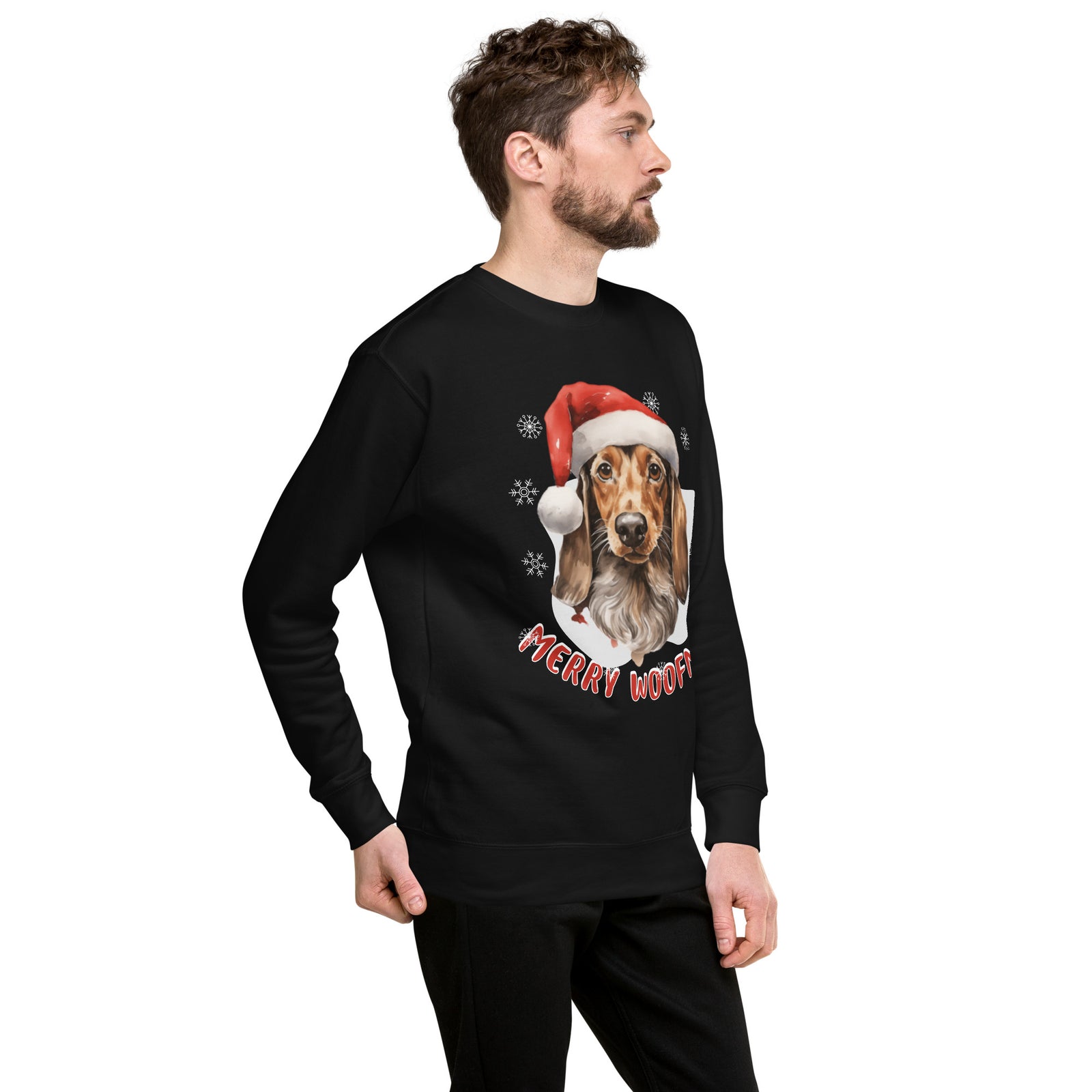 Unisex Premium Sweatshirt Danchshund - Merry Woofmas