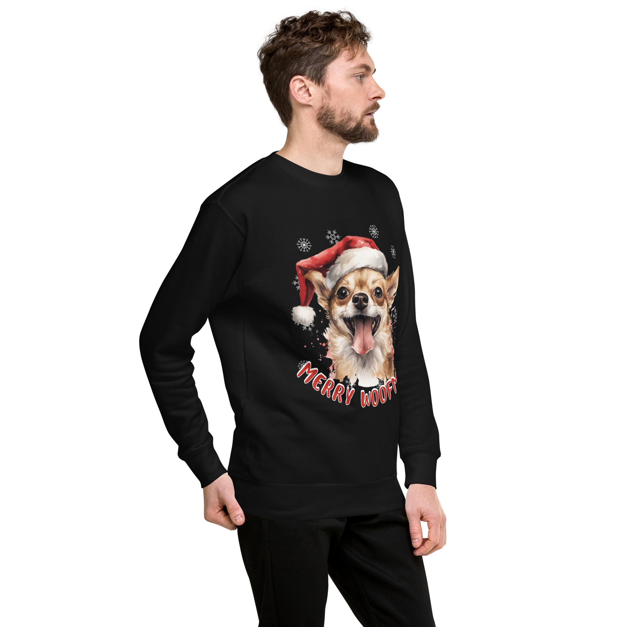 Unisex Premium Sweatshirt Chihuahua - Merry Woofmas