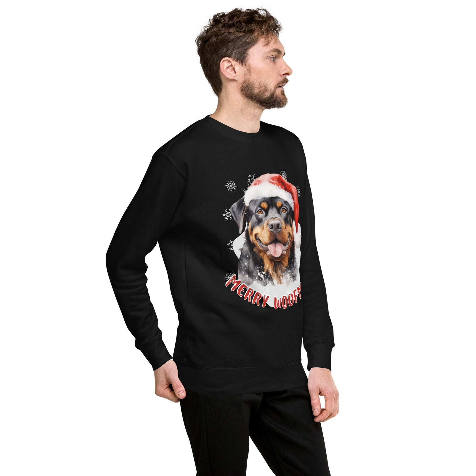 Unisex Premium Sweatshirt Rottweiler - Merry Woofmas