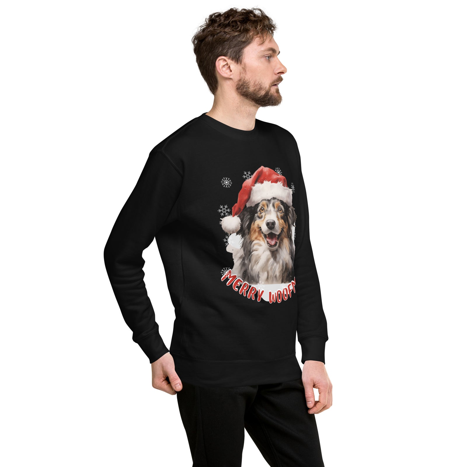 Unisex Premium Sweatshirt Border Collie - Merry Woofmas