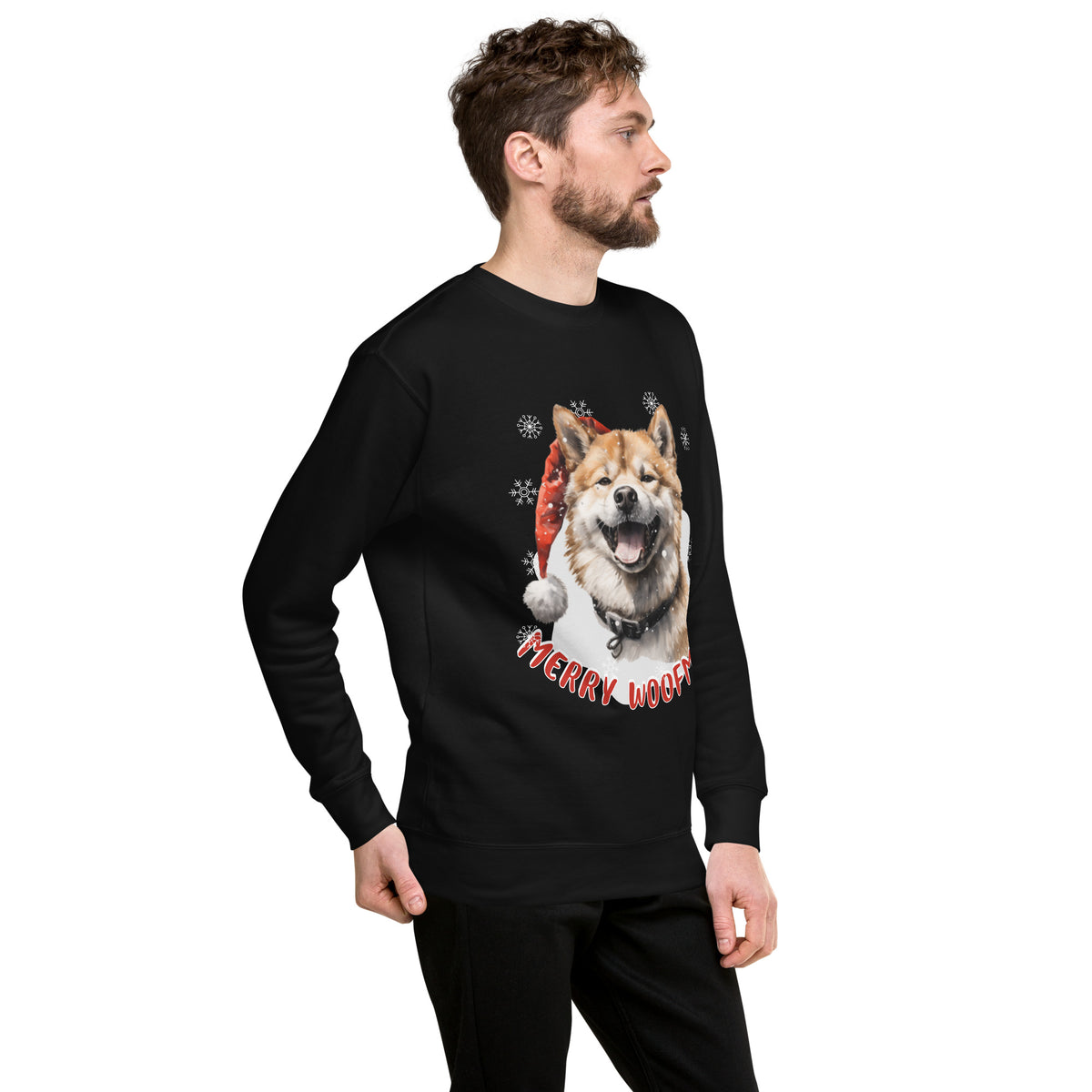 Unisex Premium Sweatshirt Akita - Merry Woofmas