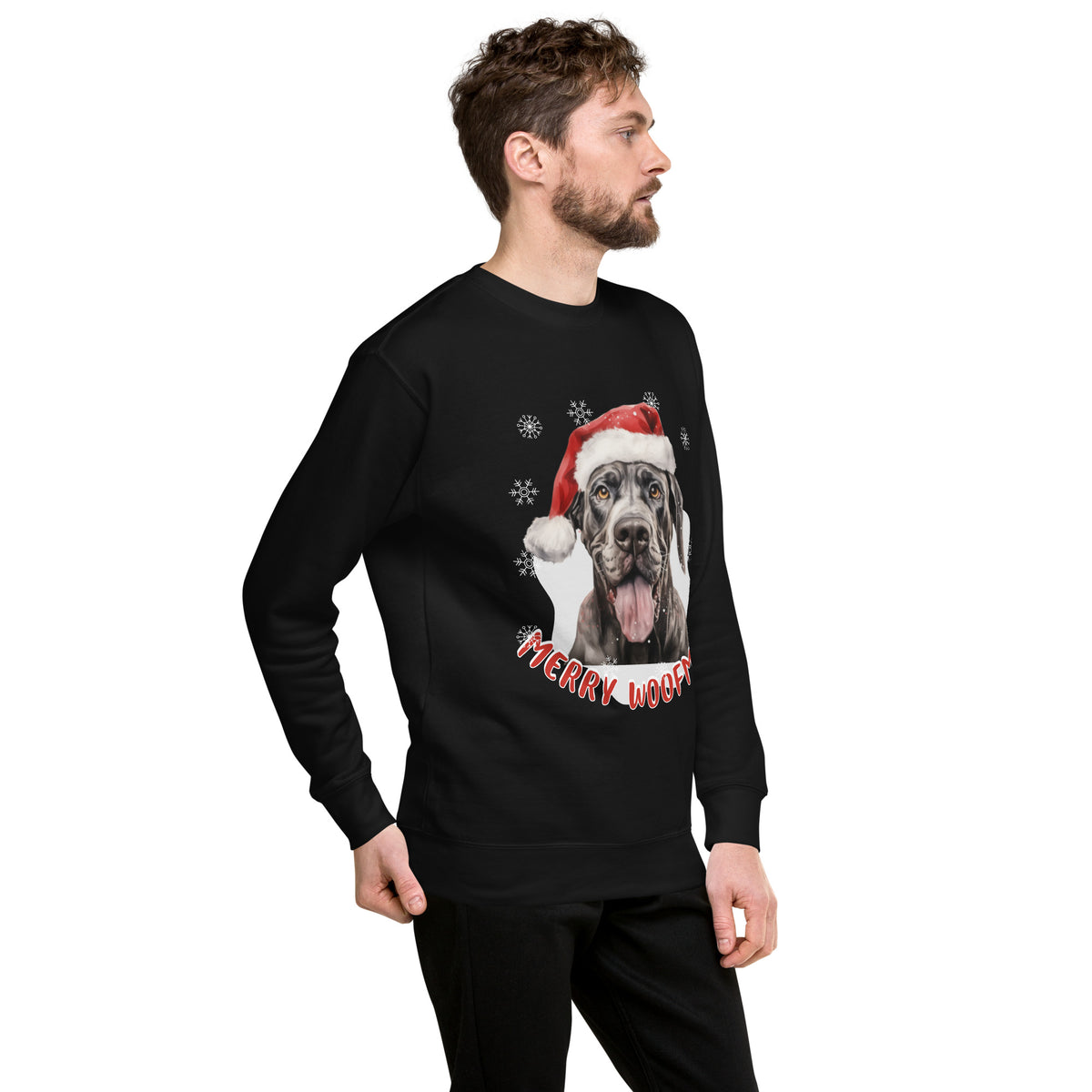 Unisex Premium Sweatshirt Great Dane - Merry Woofmas