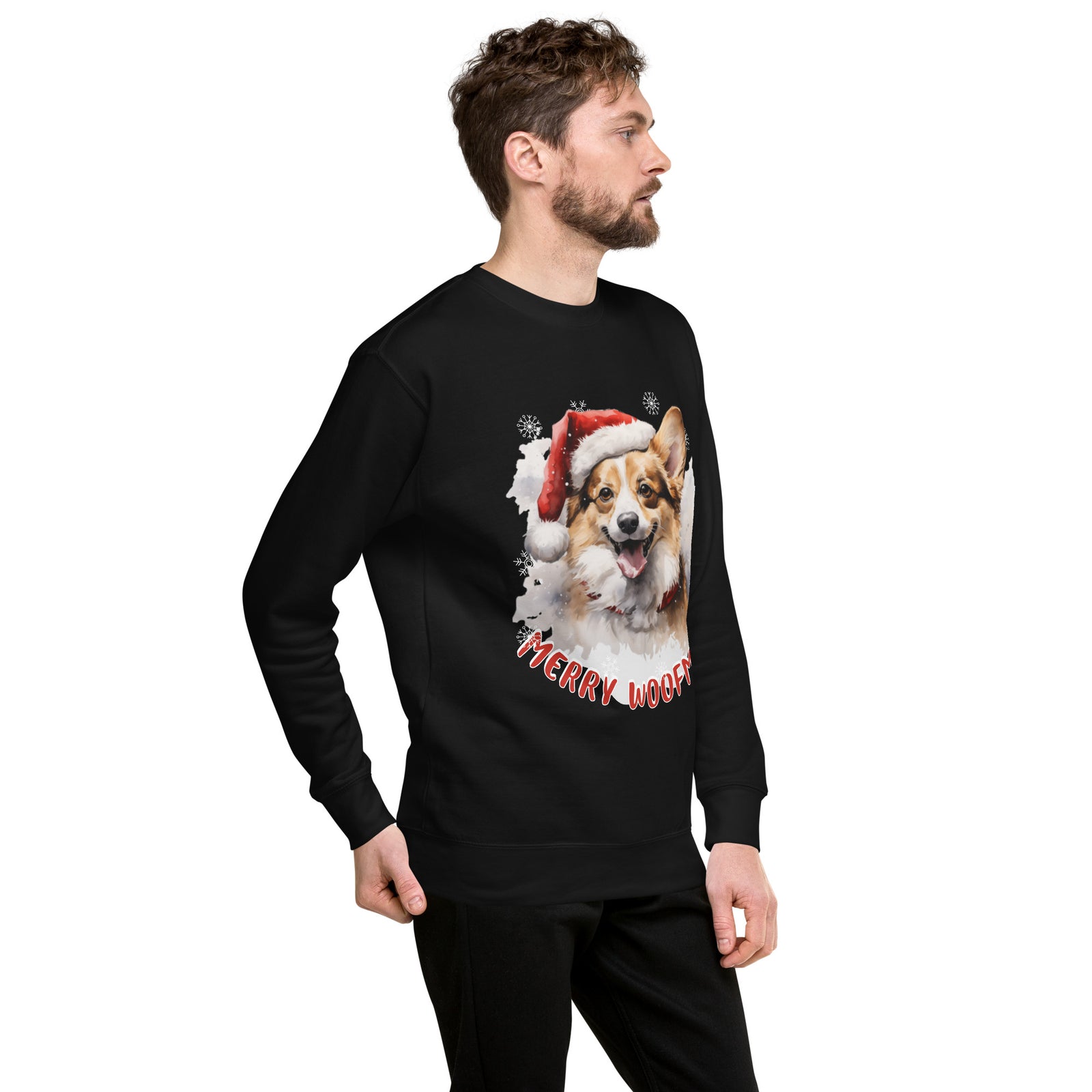 Unisex Premium Sweatshirt Pembroke Welsh Corgi - Merry Woofmas