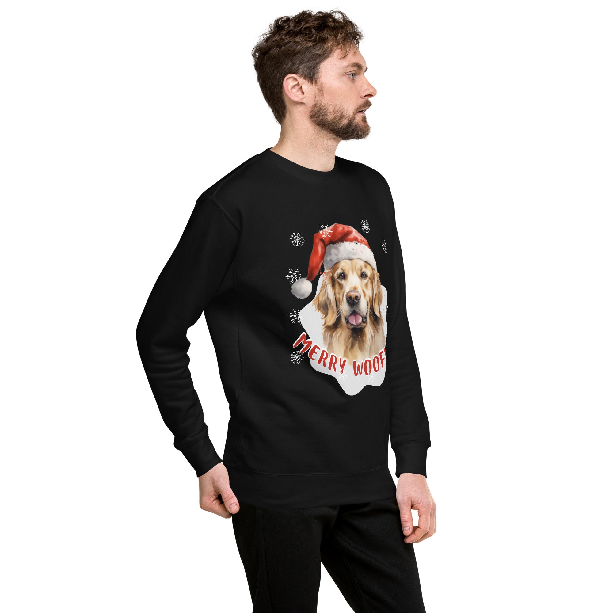 Unisex Premium Sweatshirt Golden Retriever - Merry Woofmas