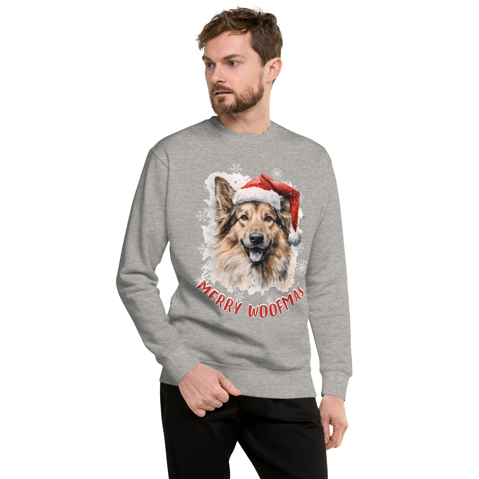 Unisex Premium Sweatshirt German Shepherd  - Merry Woofmas