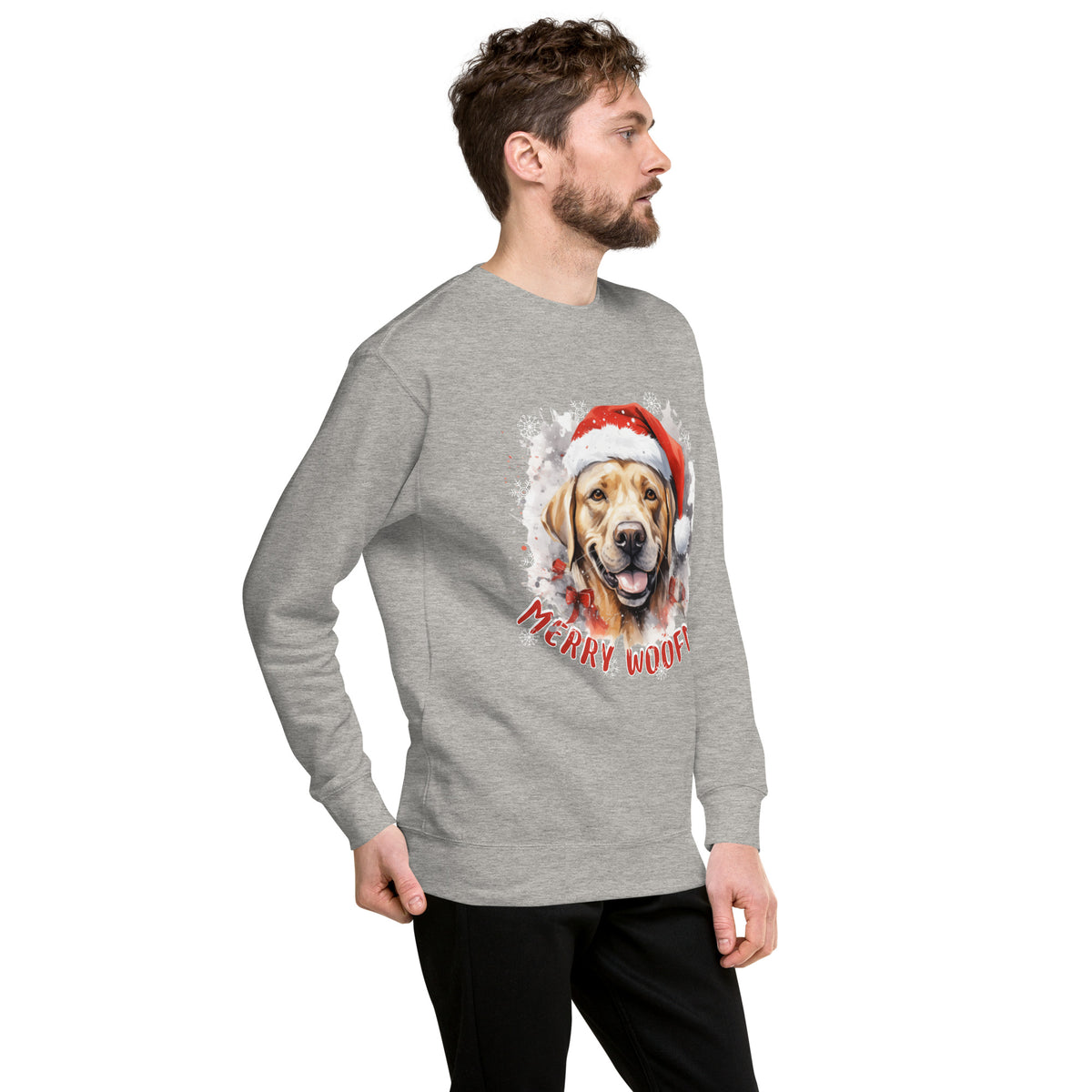 Unisex Premium Sweatshirt Labrador - Merry Woofmas