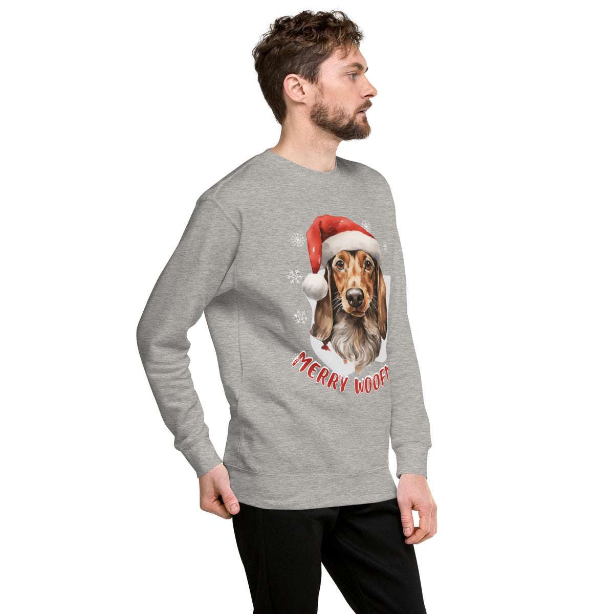 Unisex Premium Sweatshirt Danchshund - Merry Woofmas