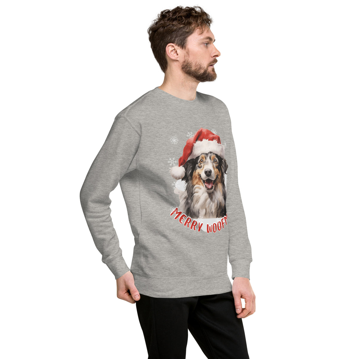 Unisex Premium Sweatshirt Border Collie - Merry Woofmas