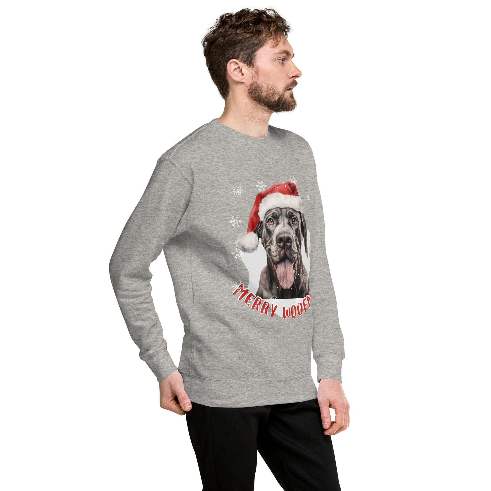 Unisex Premium Sweatshirt Great Dane - Merry Woofmas