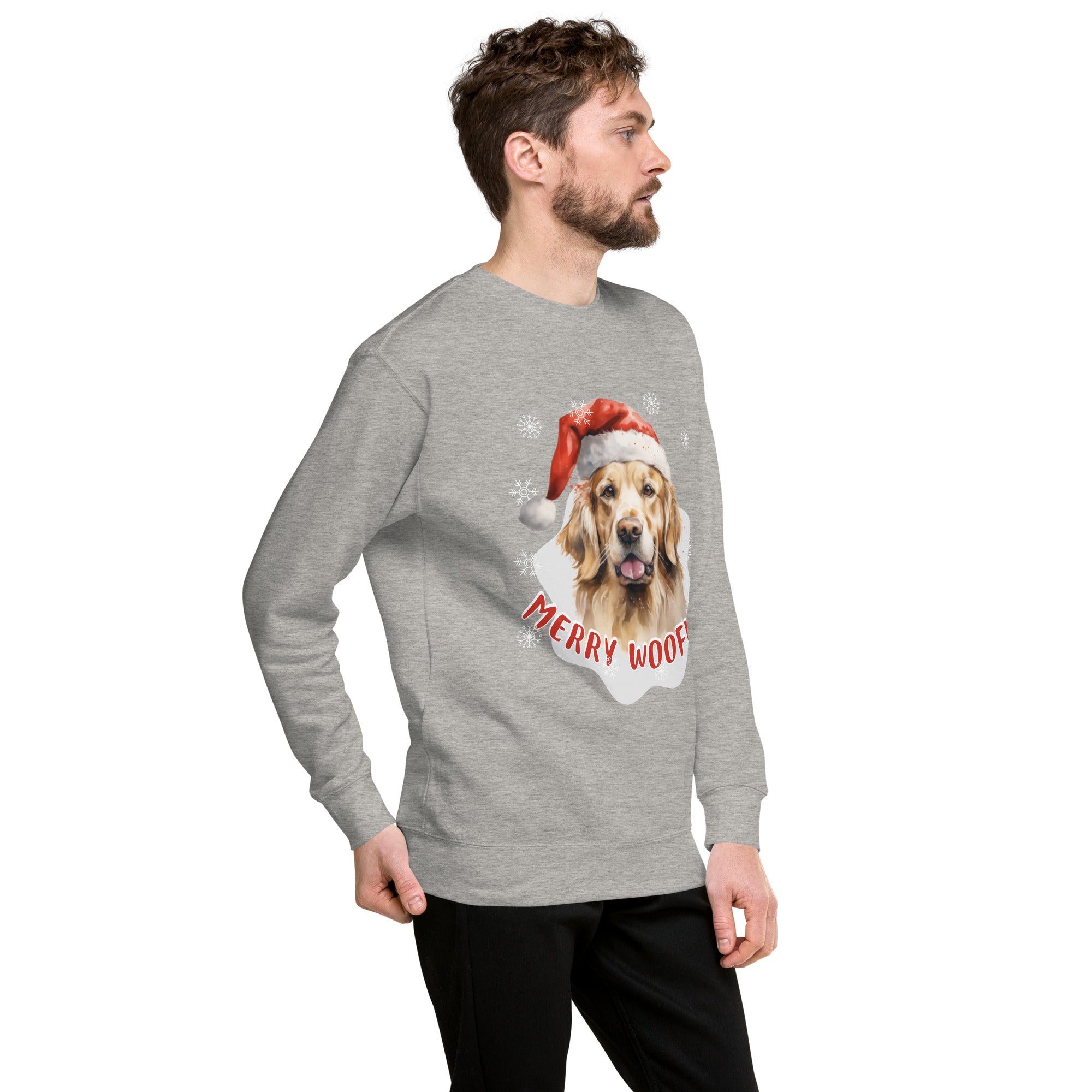 Unisex Premium Sweatshirt Golden Retriever - Merry Woofmas