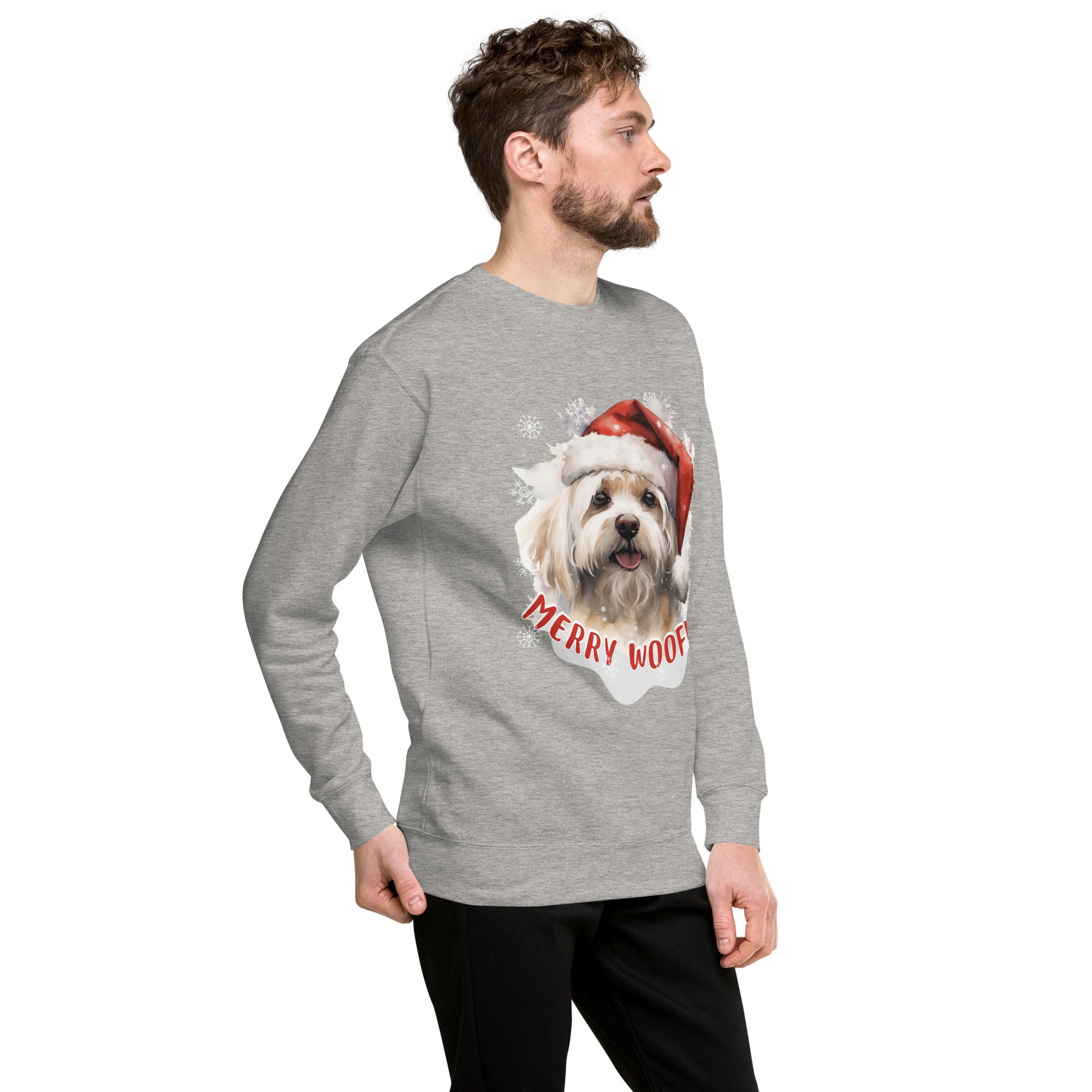 Unisex Premium Sweatshirt Maltese - Merry Woofmas